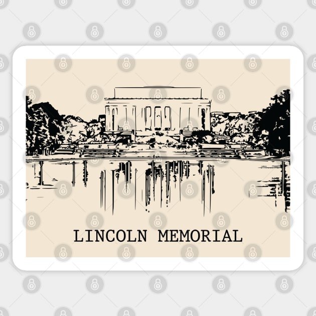Lincoln Memorial Sticker by Lakeric